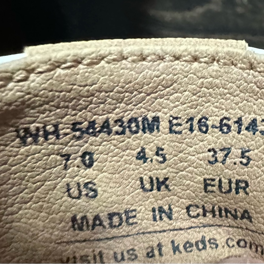 Keds Baseball Stitch Leather Shoes White Red Women’s Size 7 Lace-Up Sneakers - Picture 9 of 9